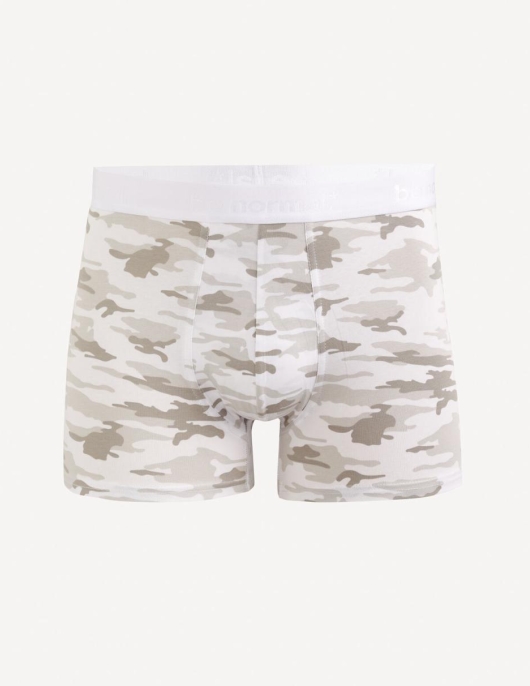 Homme Boxer En Coton Stretch – Blanc | Celio Boxers