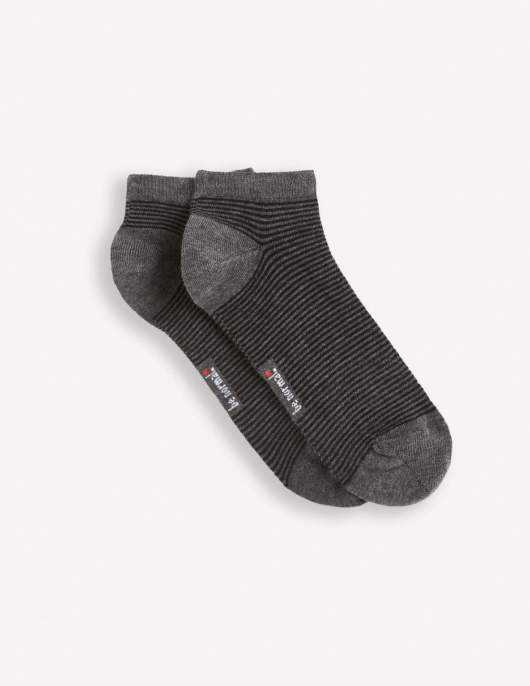 Homme Chaussettes Basses Coton – Anthracite | Celio Chaussettes