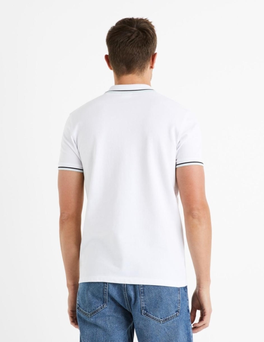 Homme Polo Piqué – Blanc | Celio Polos