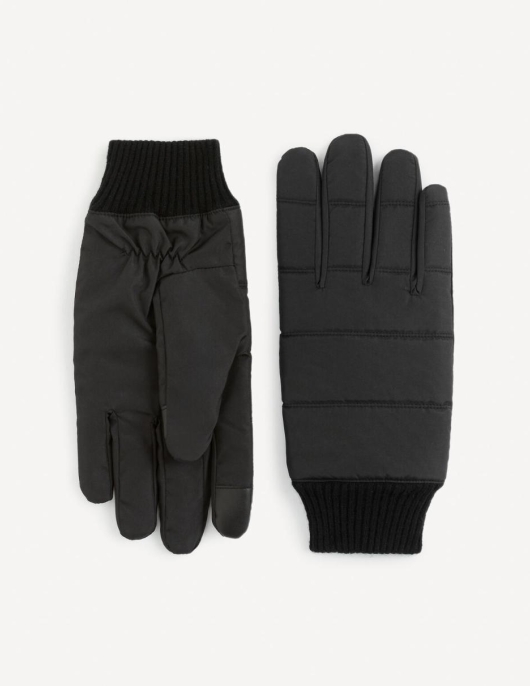 Homme Gants En Doudoune – Noir | Celio Gants