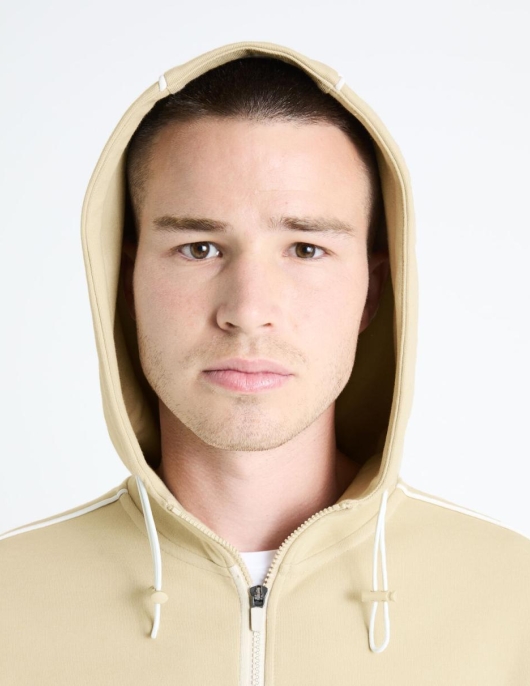 Homme Sweat à  Capuche Coton Mélangé – Beige | Celio Sweats