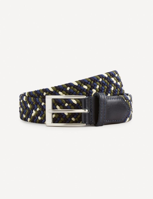 Homme Ceinture Tressée – Kaki | Celio Ceintures Et Bretelles