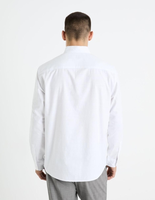 Homme Chemise Regular 100% Coton – Blanc | Celio Chemises