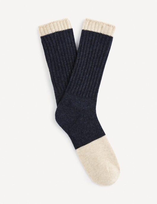 Homme Chaussettes Hautes – Marine | Celio Chaussettes