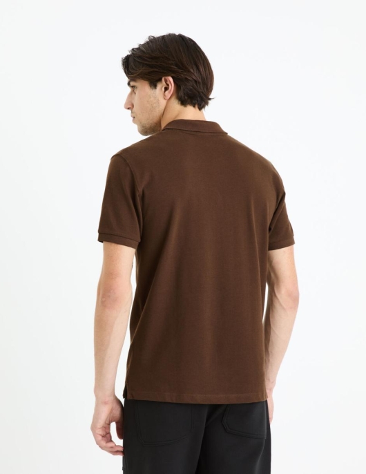 Homme Polo Piqué – Chocolat | Celio Polos