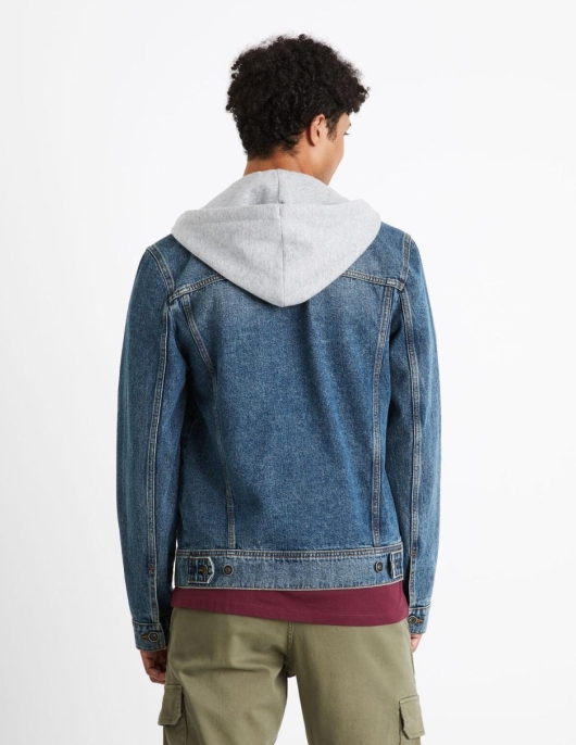 Homme Blouson En Denim – Bleu | Celio Blousons