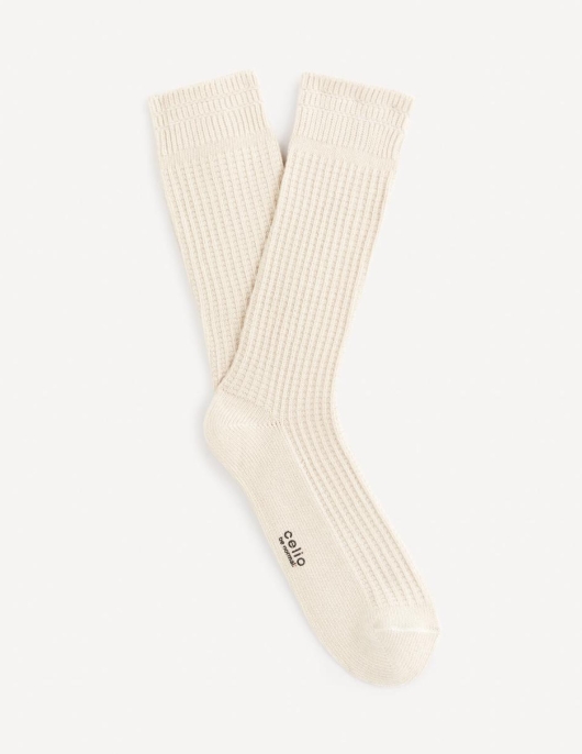 Homme Chaussettes Hautes Coton – Gris | Celio Chaussettes