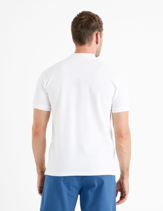 Homme Polo Piqué 100% Coton – Blanc | Celio Polos