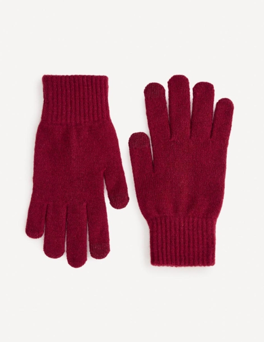 Homme Gants Tactiles – Bordeaux | Celio Gants