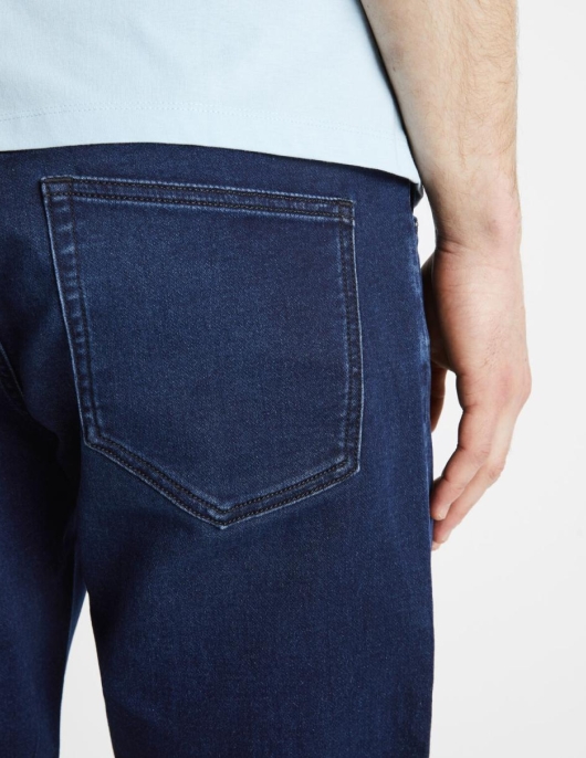 Homme Bermuda En Jean Effet Maille – Blueblack | Celio Bermudas