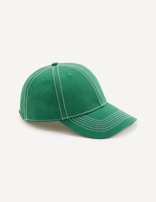 Homme Casquette 100% Coton – Vert | Celio Bonnets