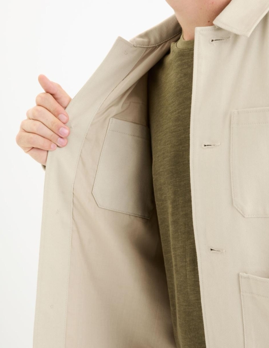 Homme Veste En Twill – écru | Celio Vestes