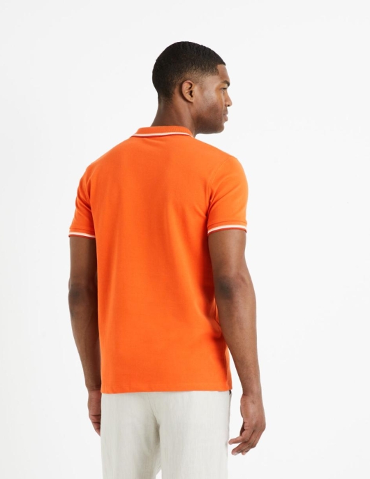 Homme Polo Piqué – Orange | Celio Polos