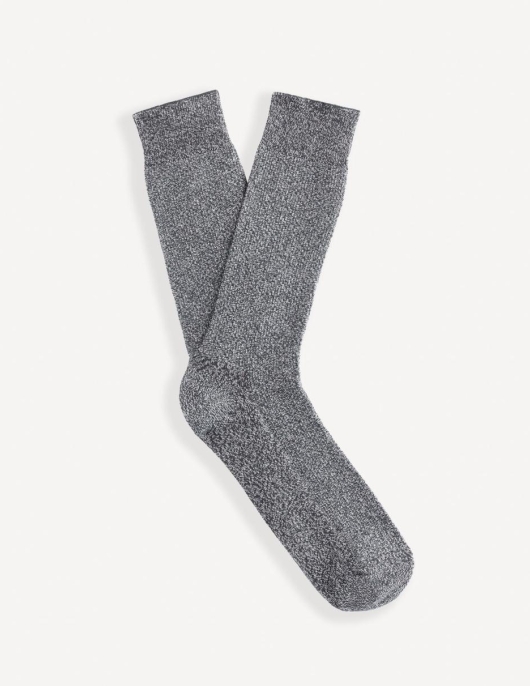 Homme Chaussettes Hautes Coton – Anthracite | Celio Chaussettes