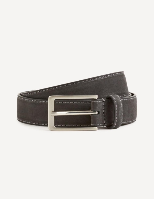 Homme Ceinture Cuir Suède – Gris | Celio Ceintures Et Bretelles