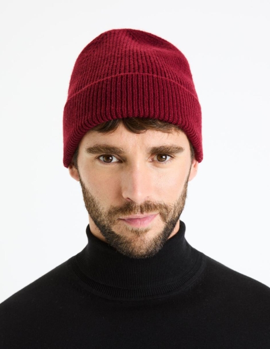 Homme Bonnet En Maille – Bordeaux | Celio Bonnets