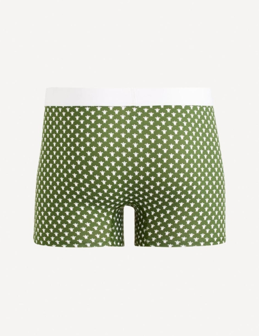 Homme Boxer En Coton Stretch – Vert | Celio Boxers