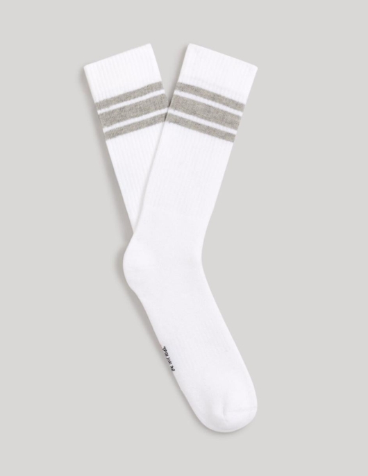 Homme Chaussettes Sport Mi-haute Coton – Blanc | Celio Chaussettes