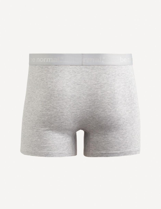 Homme Boxer En Coton Stretch – Gris Chiné | Celio Boxers