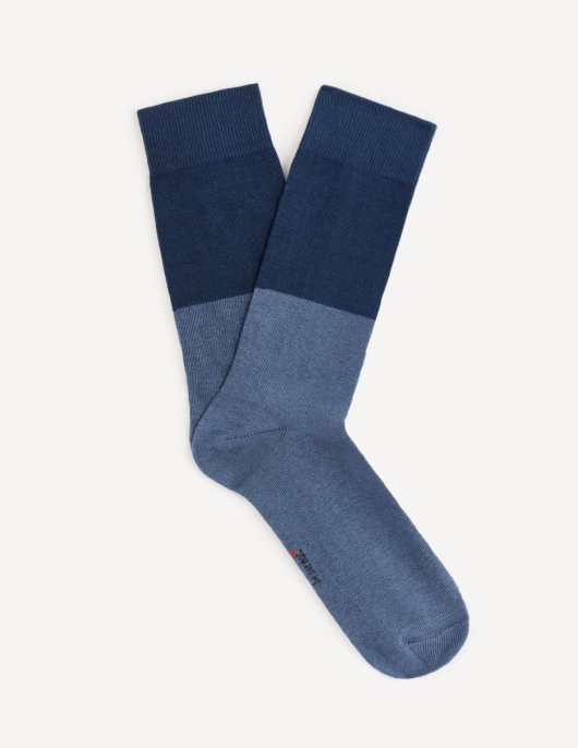 Homme Chaussettes Hautes Coton – Bleu | Celio Chaussettes