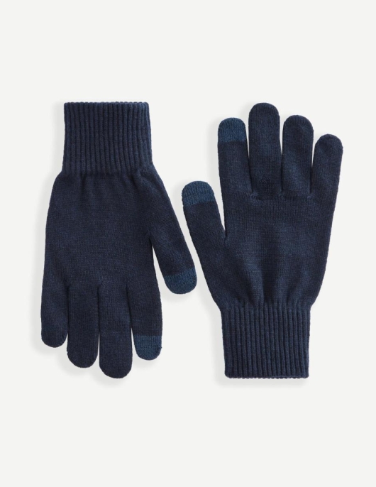 Homme Gants Tactiles – Marine | Celio Gants