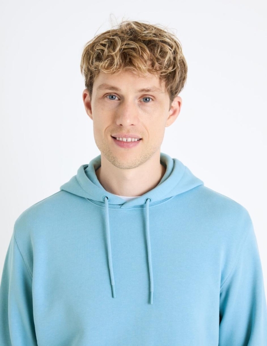 Homme Sweat à  Capuche 100% Coton – Marine | Celio Sweats