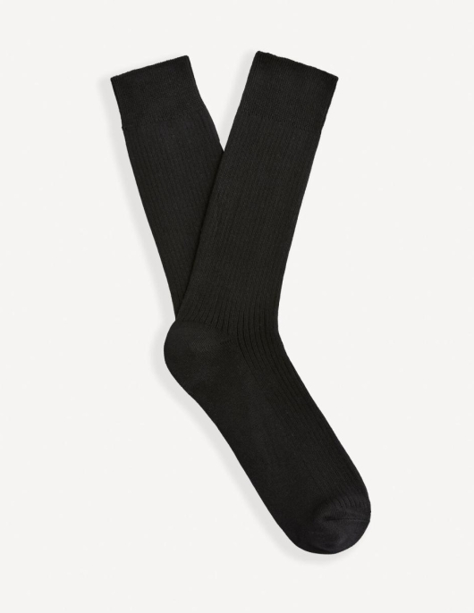 Homme Chaussettes Hautes Coton – Noir | Celio Chaussettes