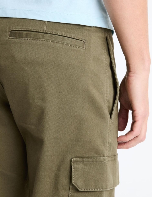 Homme Pantalon Slim Cargo – Kaki Foncé | Celio Pantalons