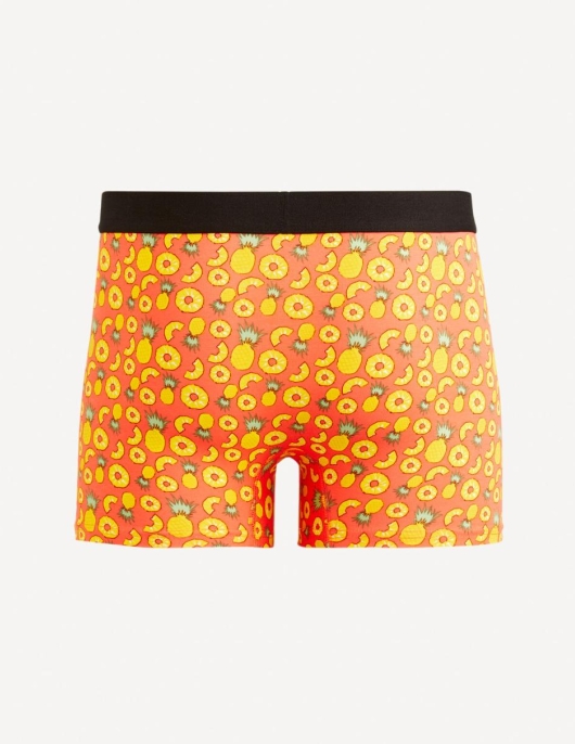 Homme Boxer En Coton Stretch – Orange | Celio Boxers