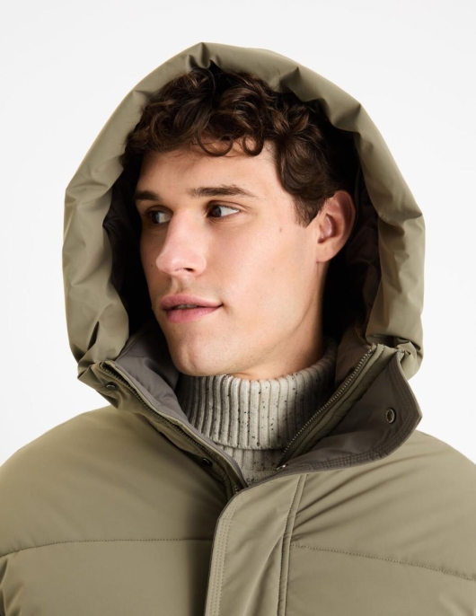 Homme Parka Grand Froid à Capuche – Sand | Celio Parkas