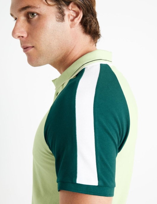 Homme Polo 100% Coton – Vert | Celio Polos