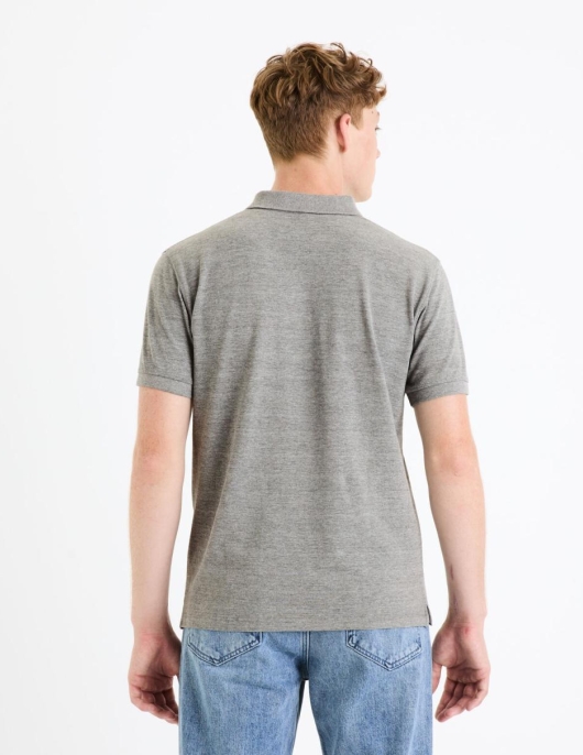 Homme Polo Piqué 100% Coton – Gris | Celio Polos