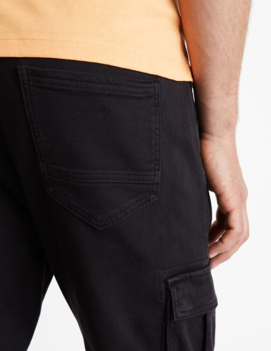 Homme Pantalon Cargo Slim – Noir | Celio Pantalons