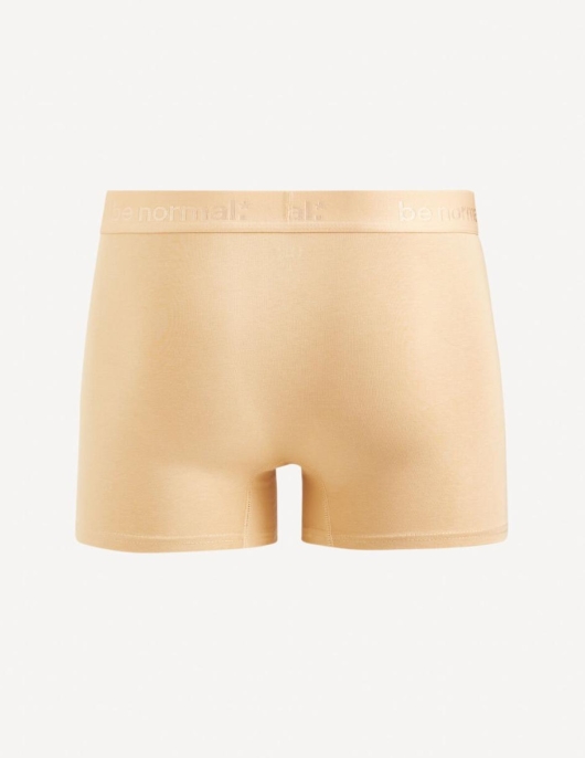 Homme Boxer En Coton Stretch – Beige | Celio Boxers