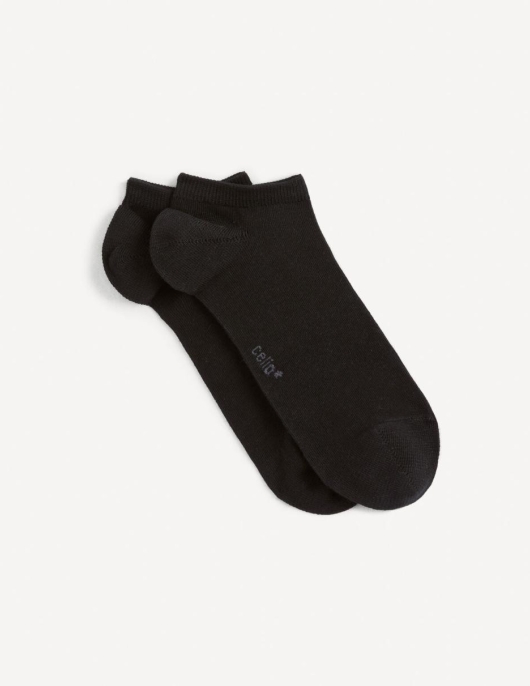 Homme Chaussettes Basses Coton – Noir | Celio Chaussettes