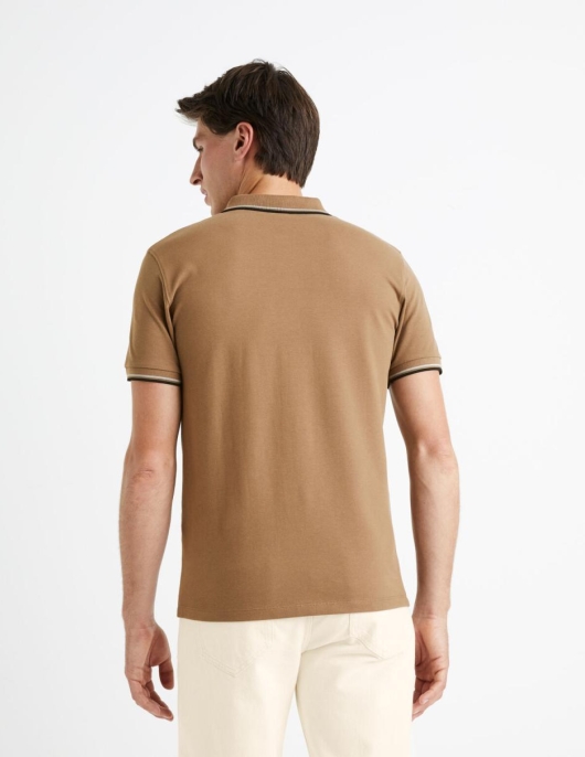 Homme Polo Piqué – Taupe | Celio Polos