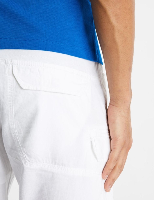 Homme Short Cargo 100% Coton – Blanc | Celio Bermudas