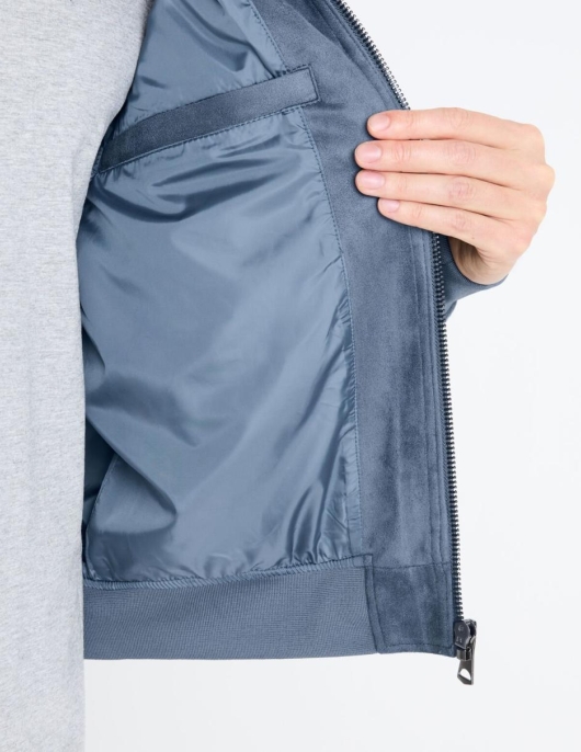 Homme Bomber Faux Daim – Bleu | Celio Vestes