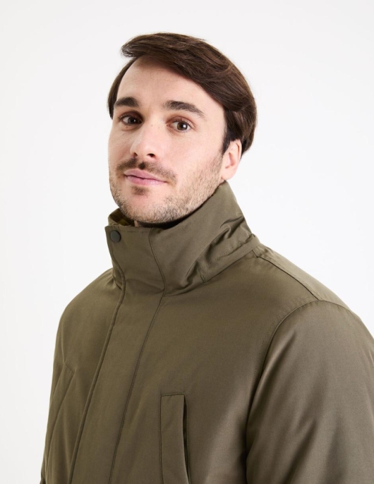 Homme Parka Grand Froid à  Capuche – Kaki | Celio Parkas