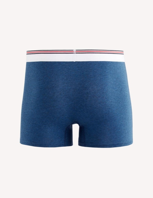 Homme Boxer En Coton Stretch – Bleu | Celio Boxers