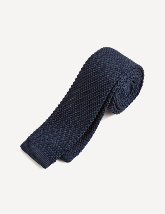 Homme Cravate En Maille Coton – Marine | Celio Cravates