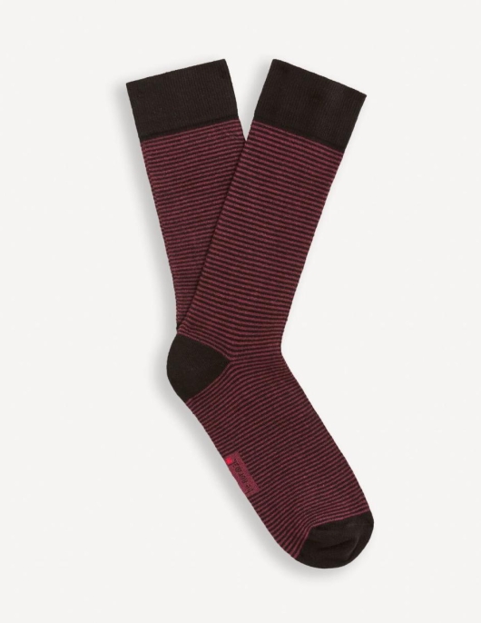 Homme Chaussettes Hautes Coton – Bordeaux | Celio Chaussettes