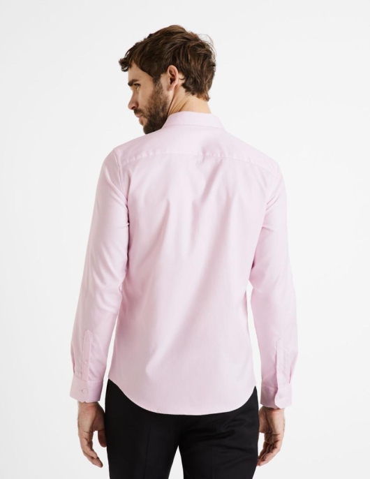 Homme Chemise Slim 100% Coton Oxford – Rose | Celio Chemises