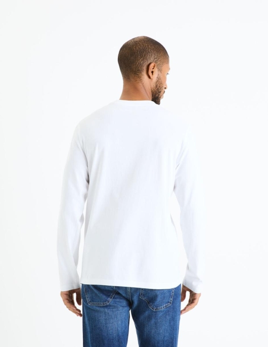 Homme T-shirt Col Rond 100% Coton -blanc | Celio T-shirts