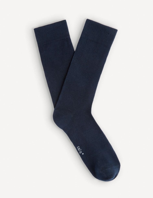 Homme Chaussettes Hautes Coton – Marine | Celio Chaussettes