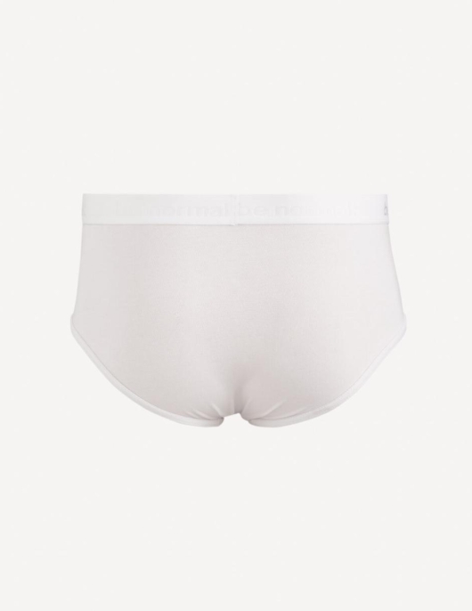 Homme Slip Lyocell – Blanc | Celio Boxers